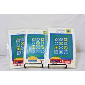 Lot of 3 Hancock Fabrics Quilter's Sampler Club Monthly Block Party Kits